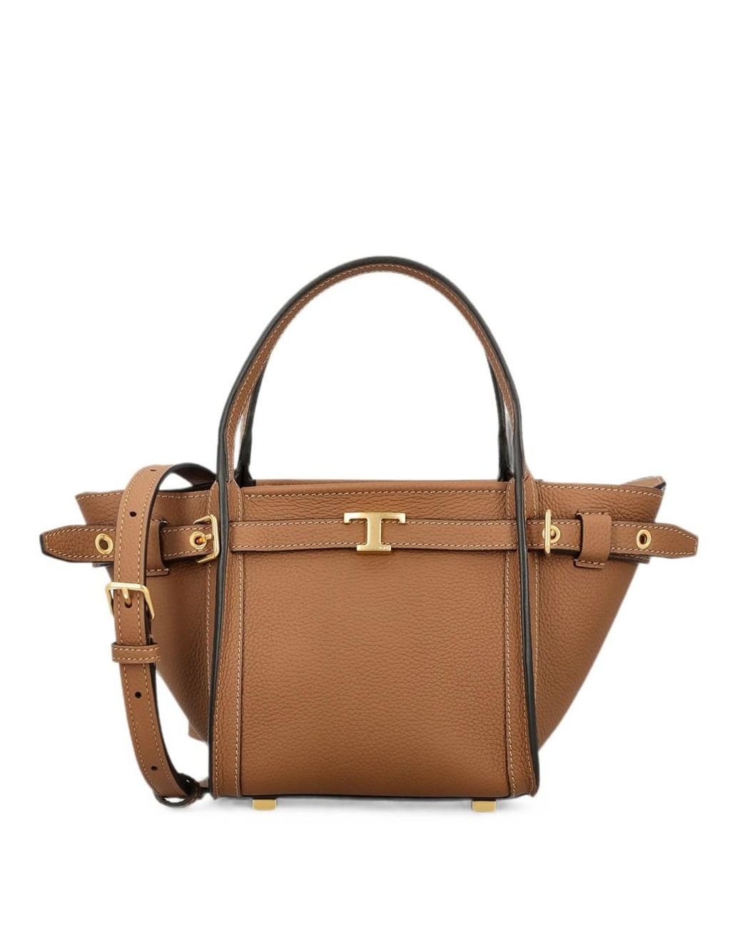 Tod's Brown Borsa Shopping T Signature