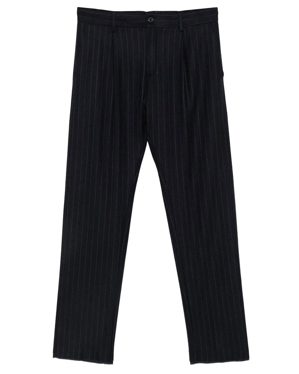 Paul & Shark Blue Lucca Pinstriped Wool Trousers for men