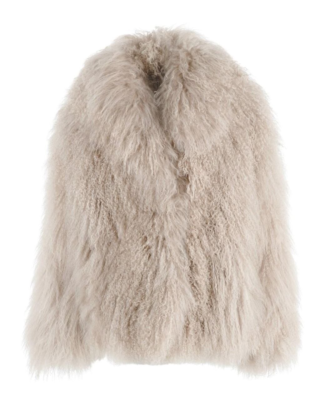 Yves Salomon Natural Lamb Fur Jacket