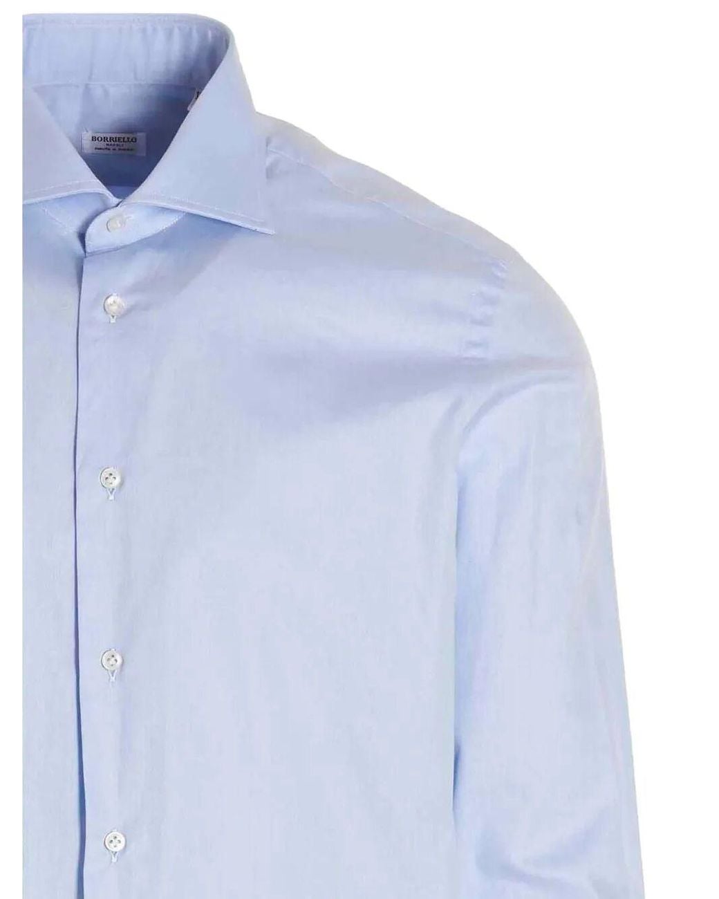 Borriello Blue Cotton Shirt for men