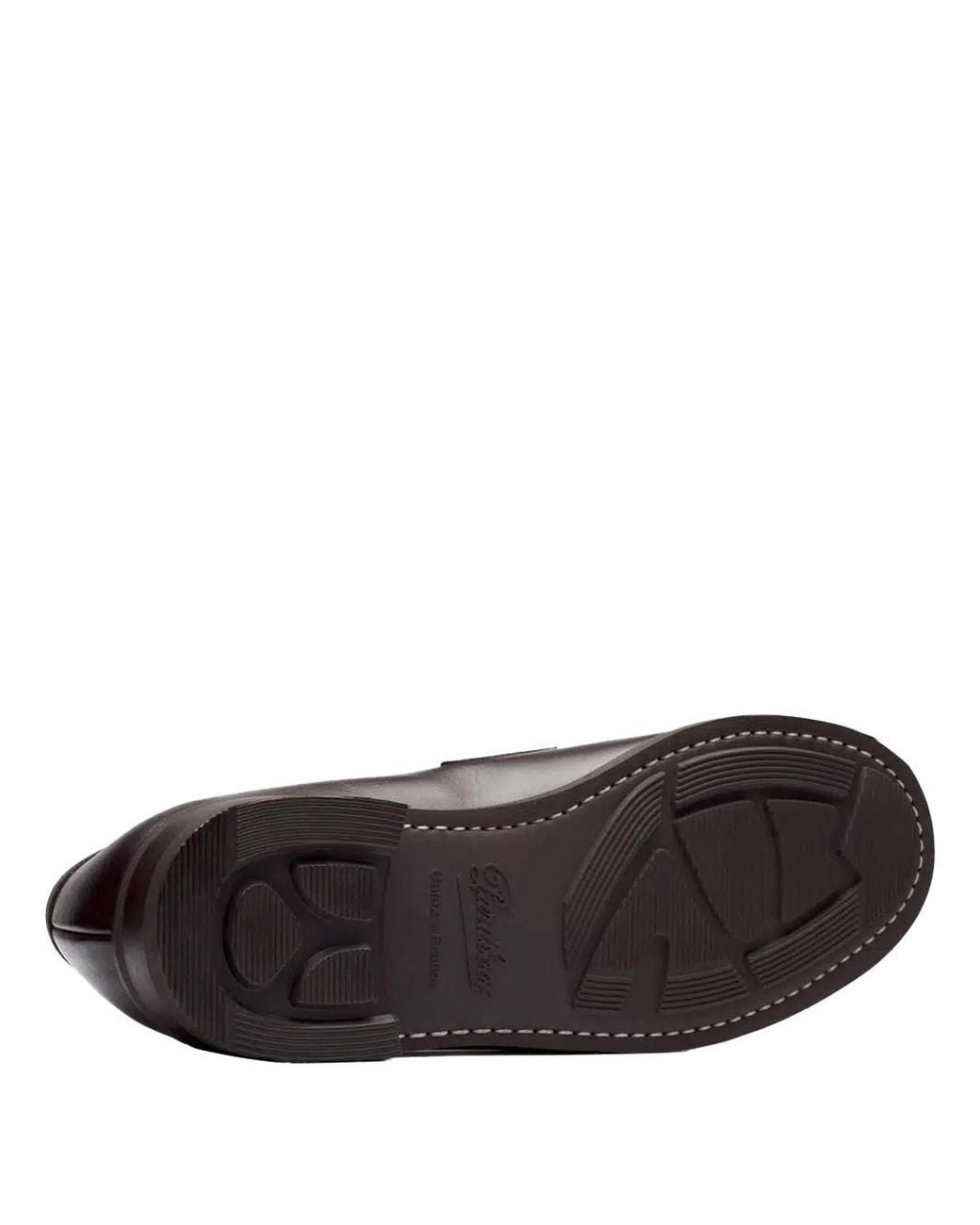 Paraboot Brown Adonis Leather Penny Loafers for men