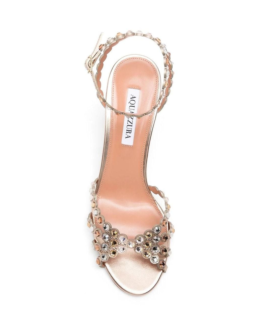 Aquazzura Metallic Tequila 85 Sandals With Stones