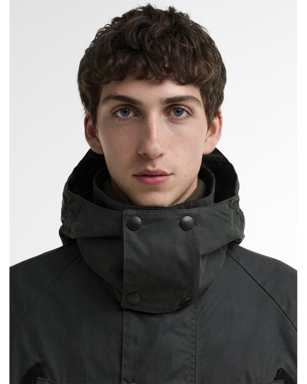 Barbour Black X Norbit: Long Waxed Jacket for men