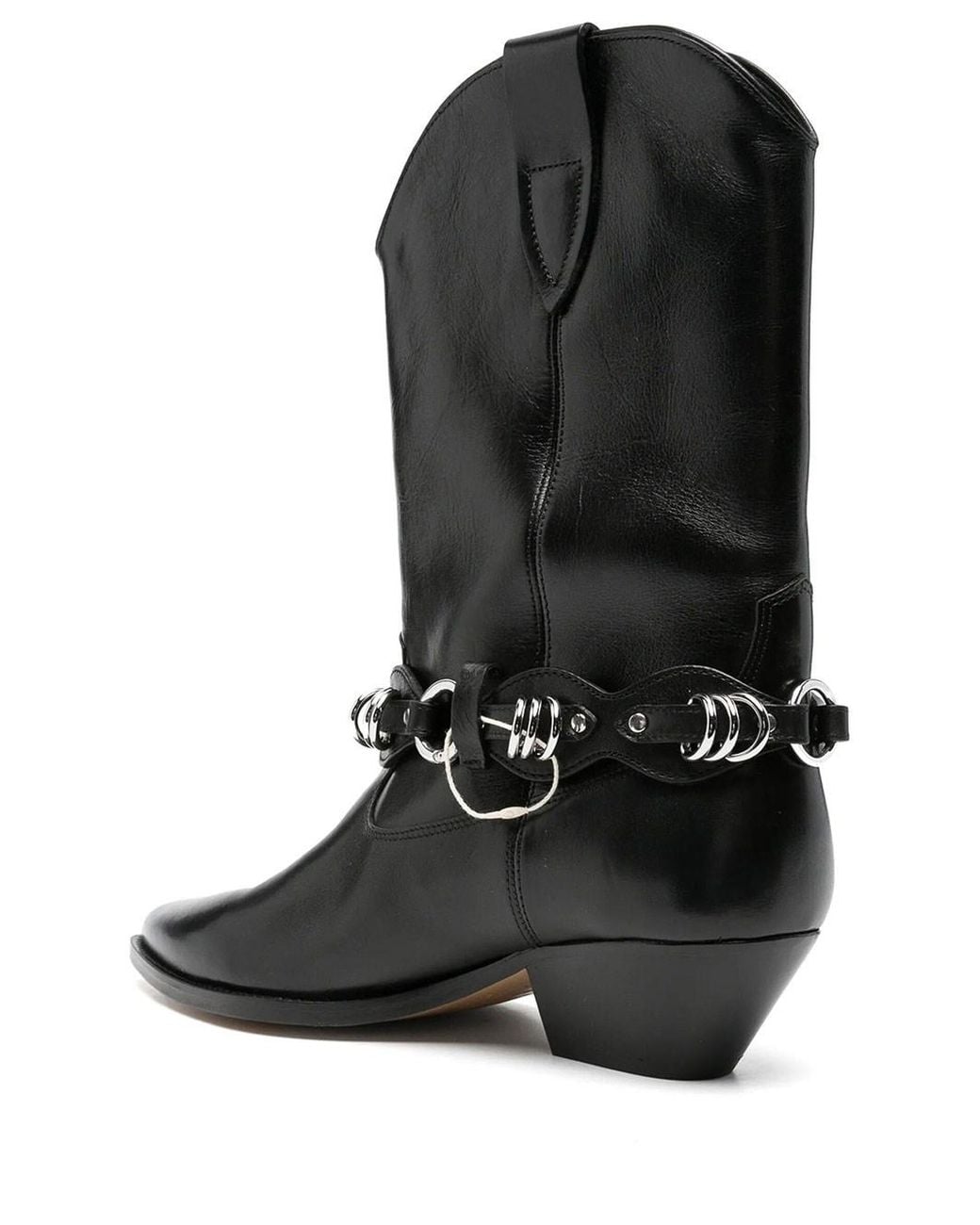Isabel Marant Black Duerto Ankle Boots With Rings