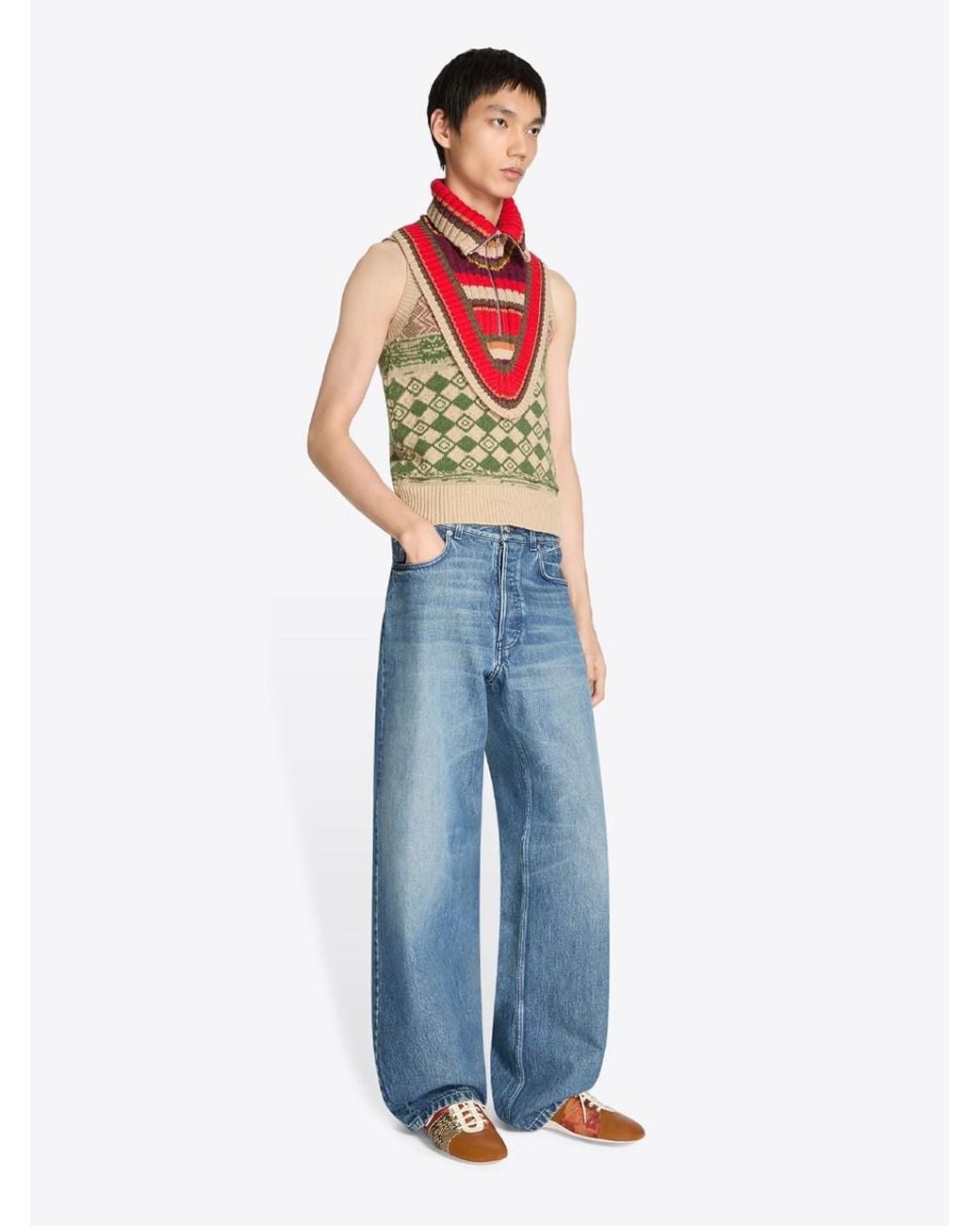 Dries Van Noten Blue Peyter Straight-Leg Jeans for men