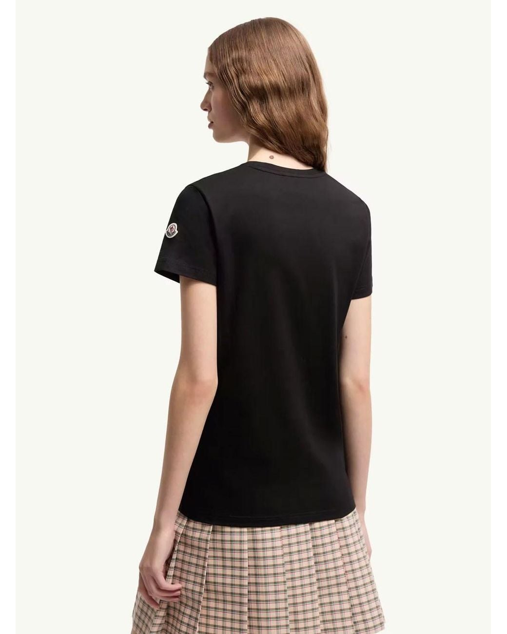 Moncler Black Logo Patch Cotton Jersey T-Shirt