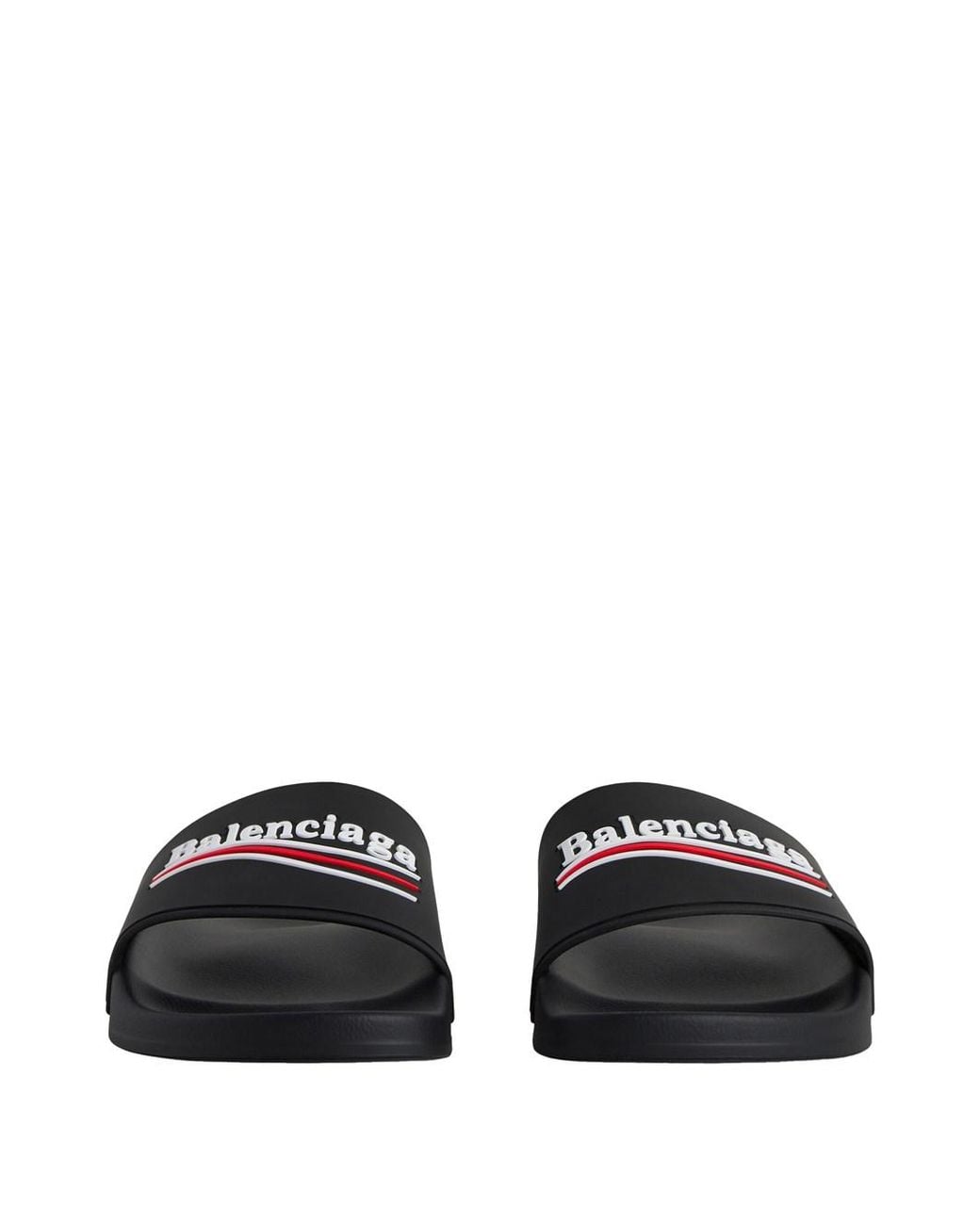 Balenciaga White Pool Slide Sandals Shoes for men