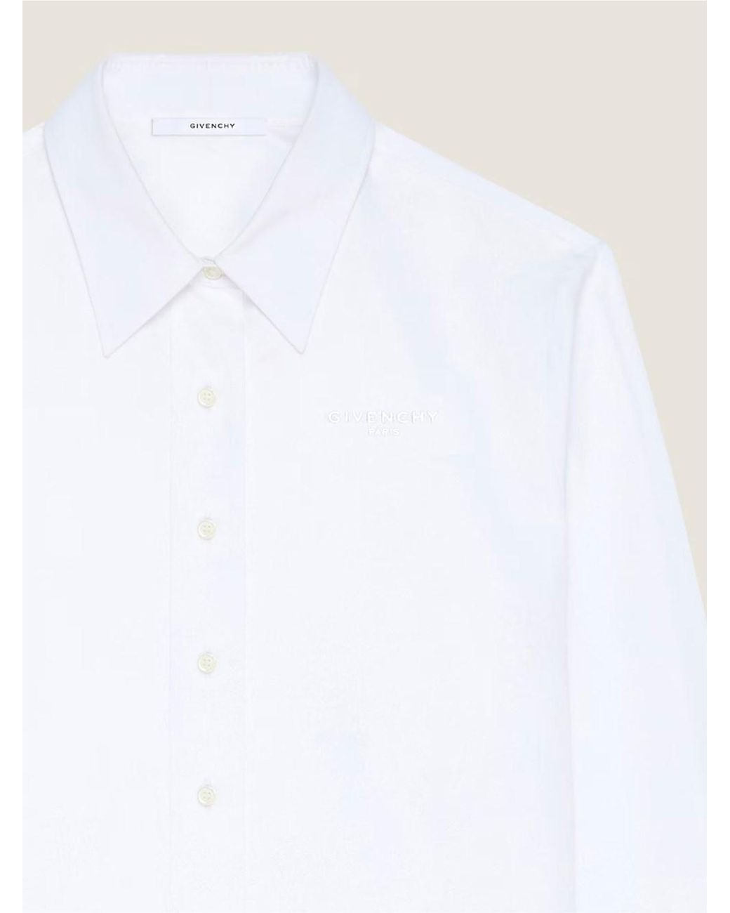 Givenchy White Embroidered Poplin Shirt