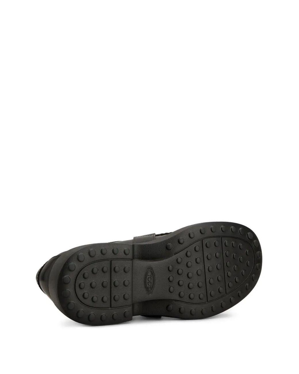 Tod's Black Leather Slip-On Shoes