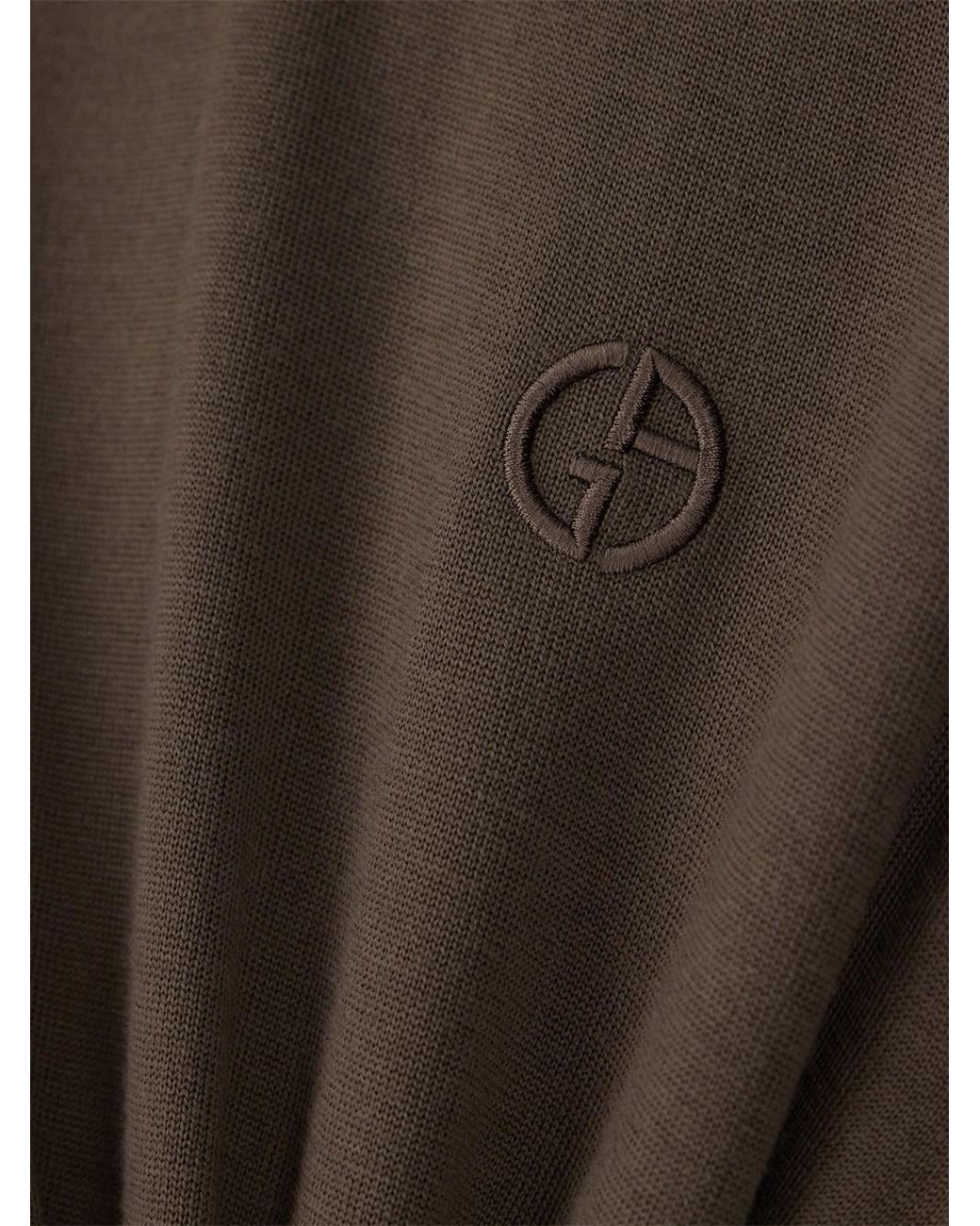 Giorgio Armani Brown Slim-Fit Sweater for men