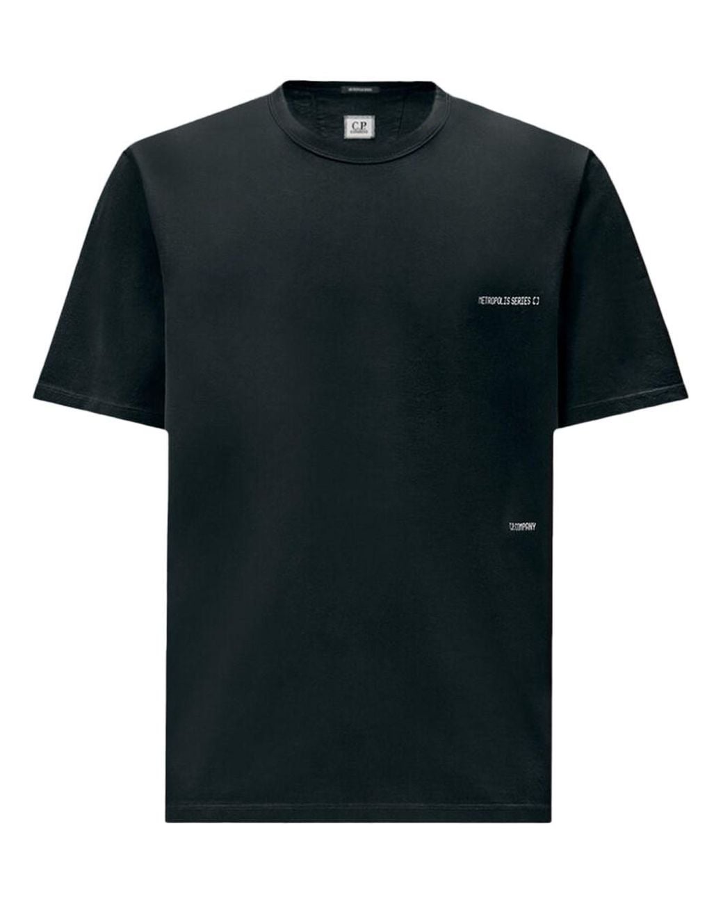 C P Company Black T-Shirt "Metropolis Series" for men
