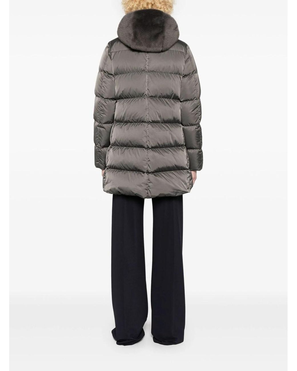 Herno Gray Layered Detail Jacket For