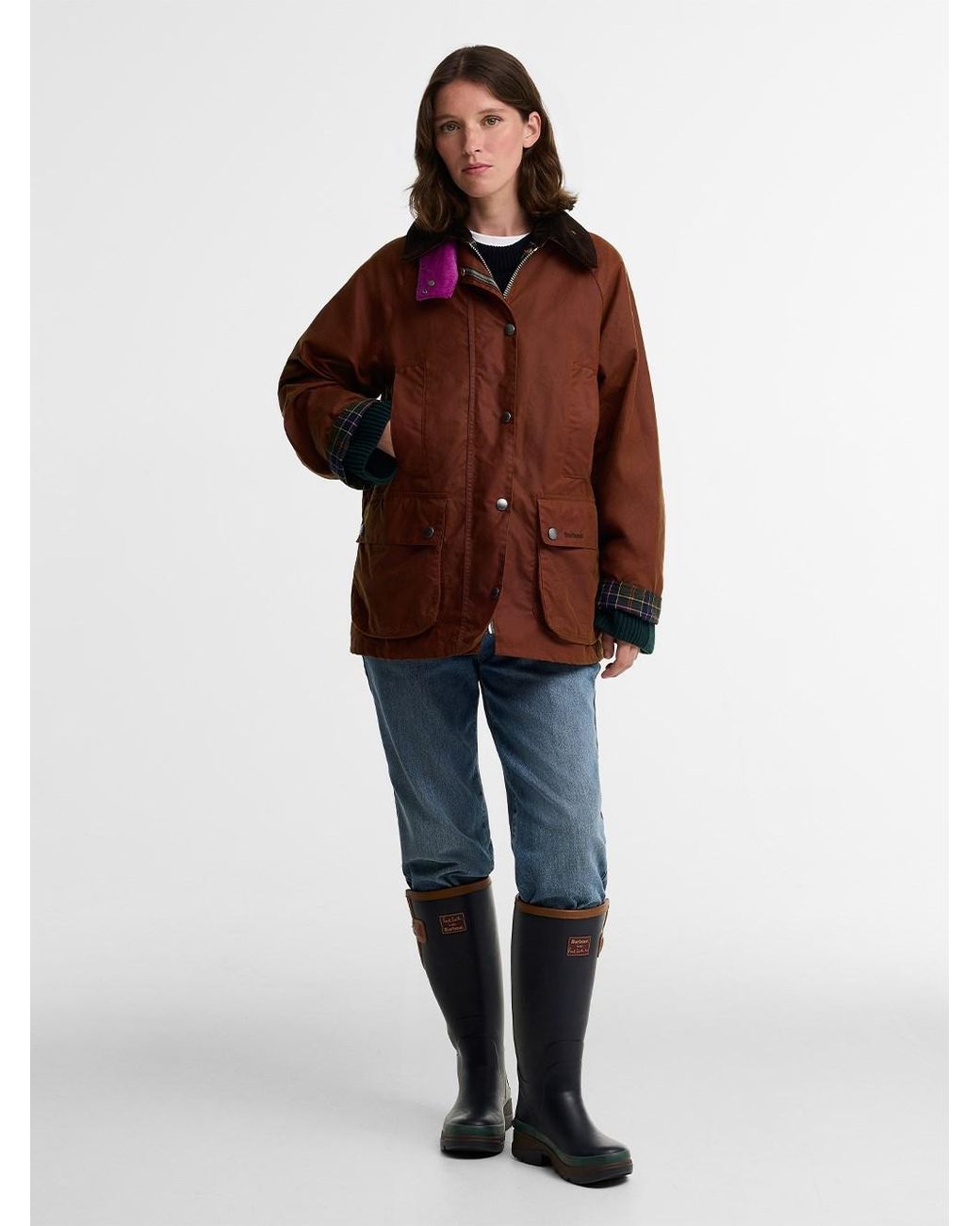 Barbour Red Paul Smith Loves Giacca Cerata "Beaufort"