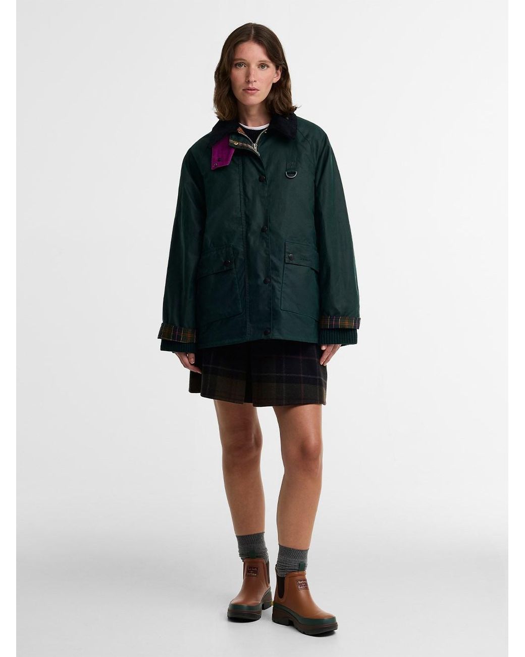 Barbour Green Paul Smith Loves Giacca Cerata Lunga "Spey"