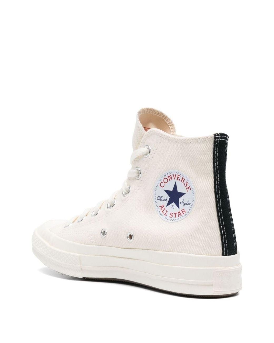Comme des Garçons White Small Heart High-Top Sneakers Shoes for men