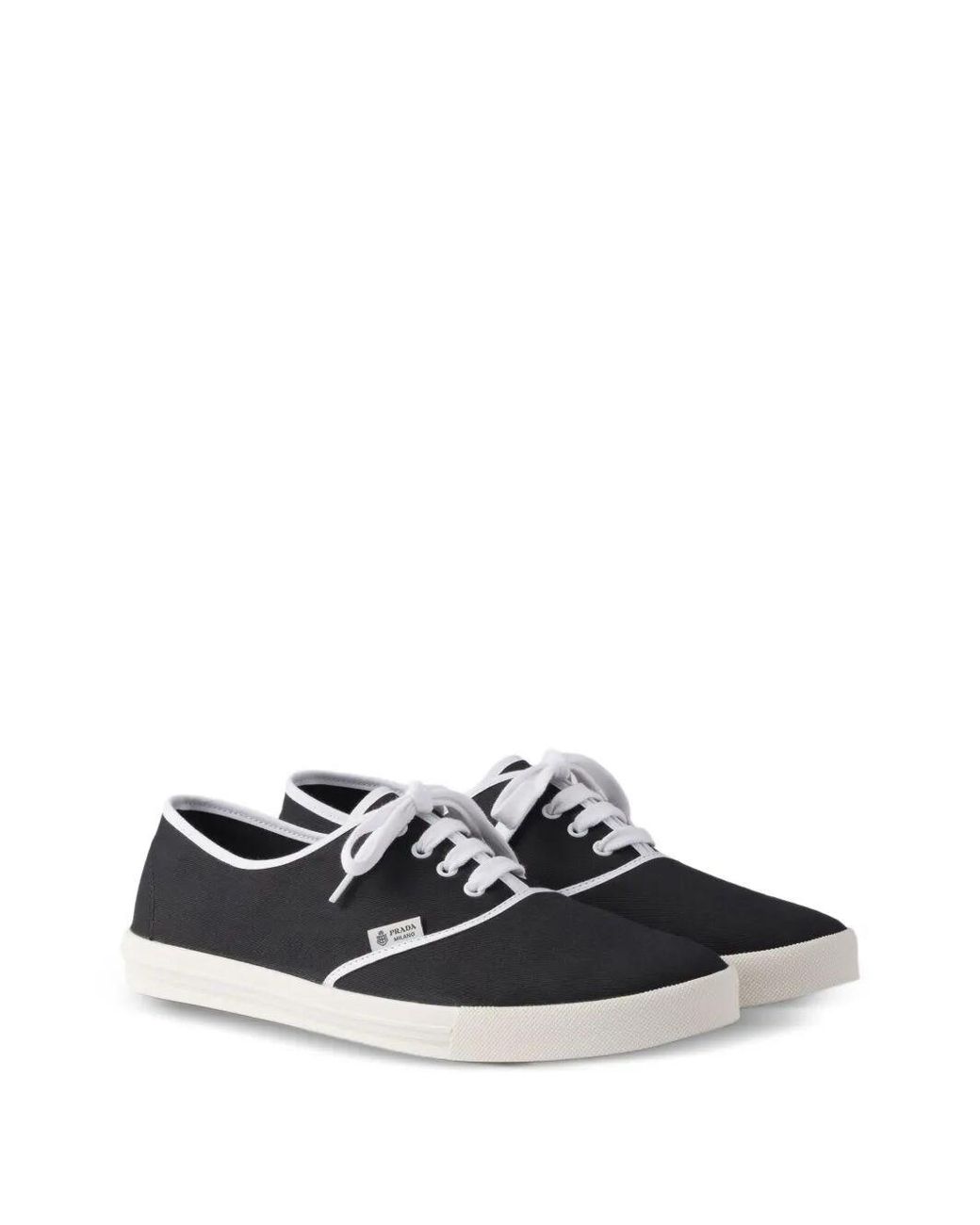 Prada White Cotton Sneakers for men