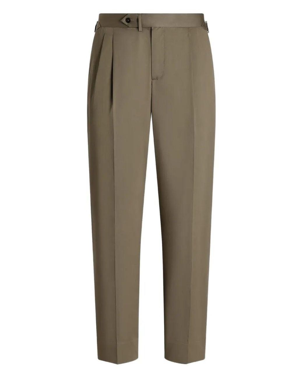 Dolce & Gabbana Green Dolce & Gabbana Straight-Leg Pleated Trousers for men