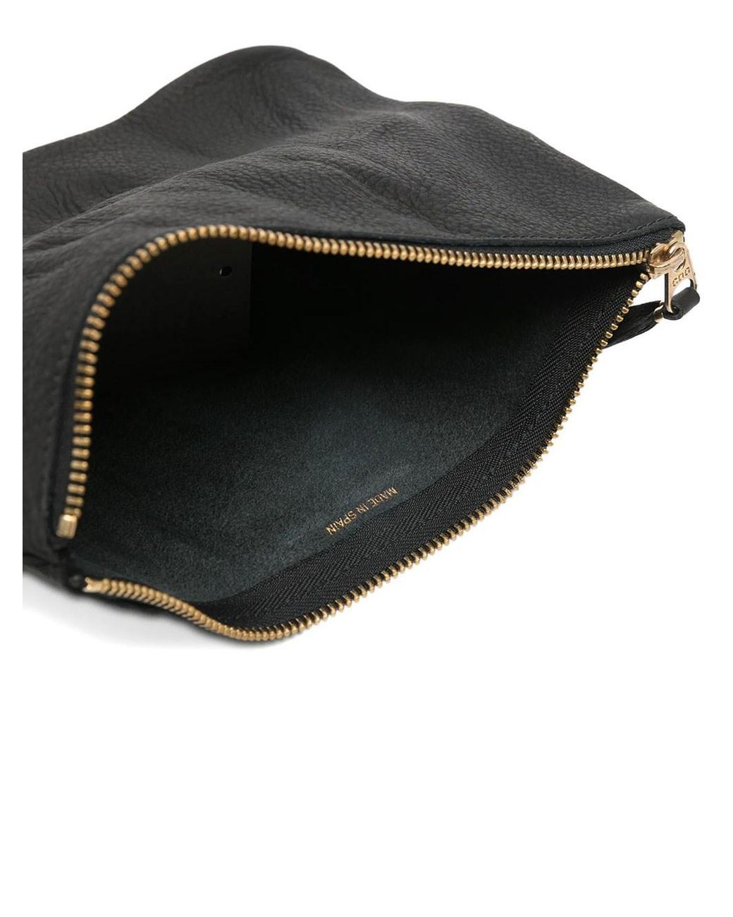 Comme des Garçons Black Washed Leather Wallet With Zip