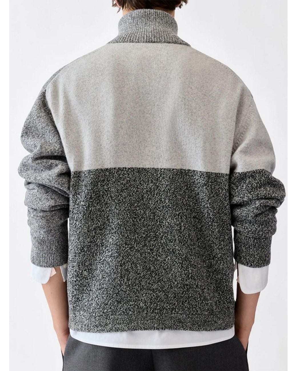 Jacquemus Gray The Orlando Trucker With Turtleneck And Zip for men