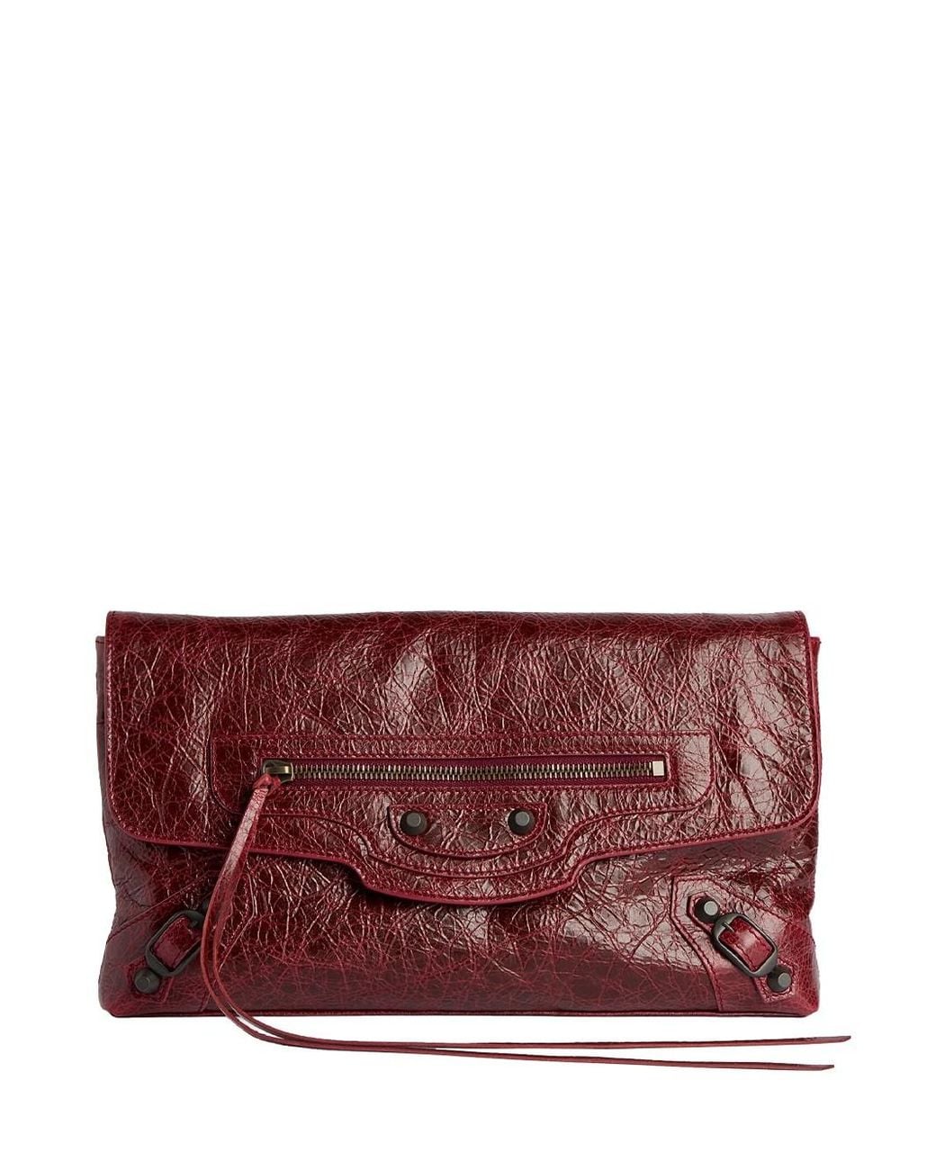 Balenciaga Red Le City Arena Leather Pouch