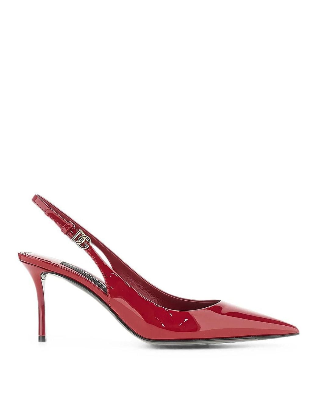 Dolce & Gabbana Pink Patent Leather Slingback