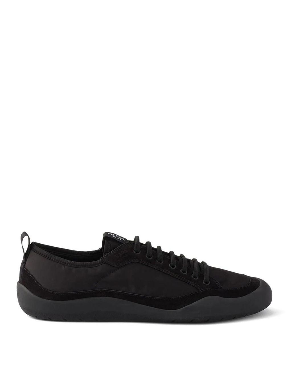 Prada Black Speedrock Re-Nylon And Suede Sneakers for men