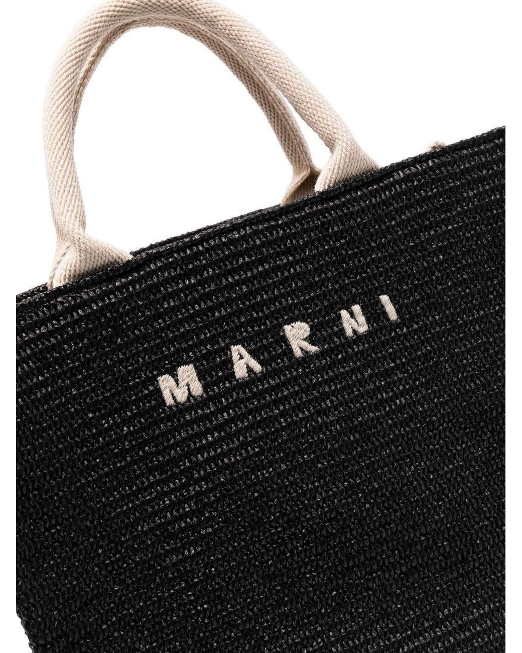Shopping bag small di Marni in Black
