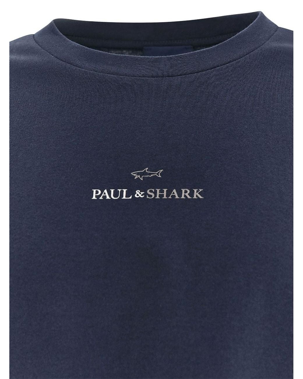 Paul & Shark Blue Paul & Shark Logo-Print Cotton Jersey T-Shirt for men