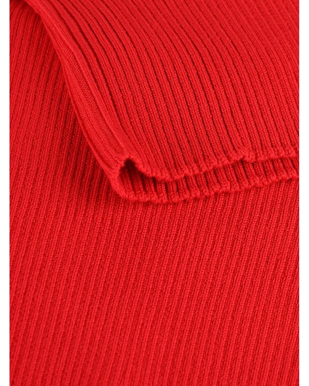 Prada Red Ribbed Sweater