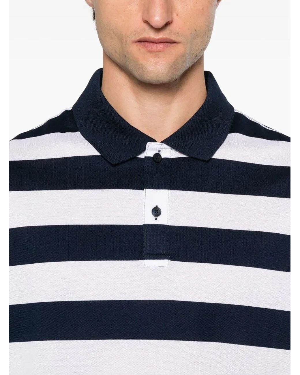 Paul & Shark Blue Paul & Shark Double Piqué Cotton Polo for men