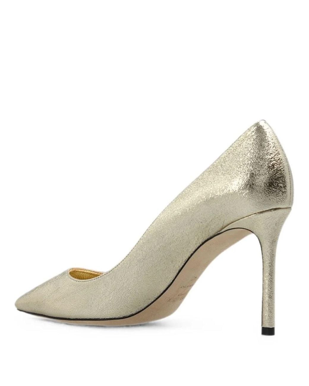 Jimmy Choo White Decolleté Romy 85 A Punta