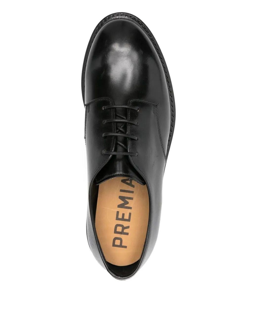 Premiata Black Smooth Leather Callo Laced Shoes for men