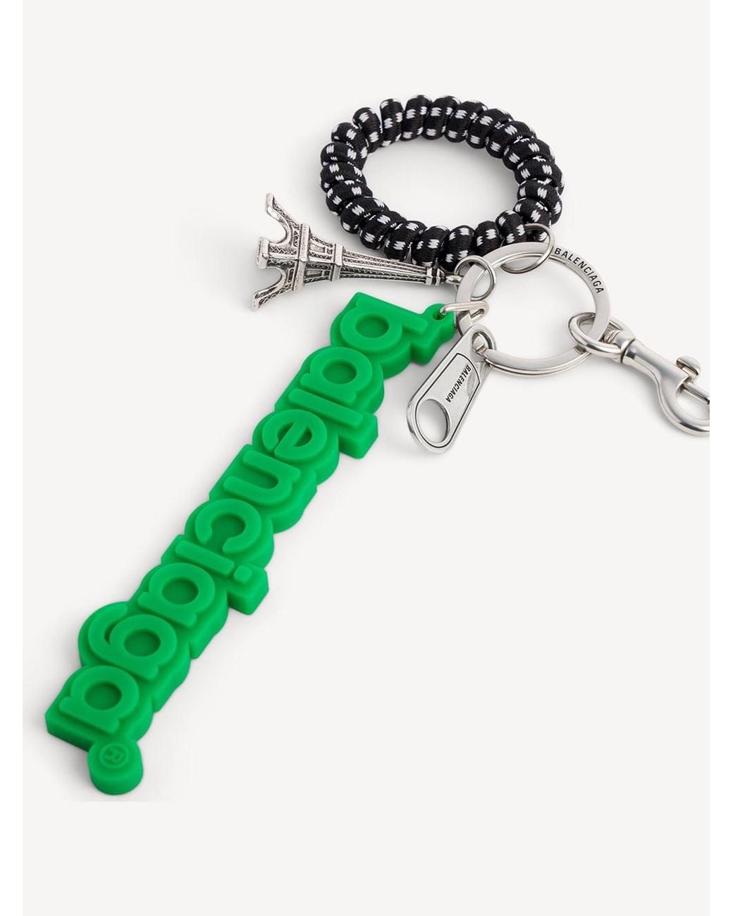 Balenciaga Green Logo Keyring/Charm for men