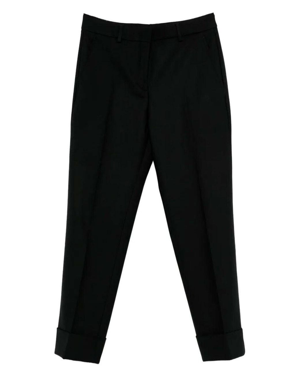 Incotex Black Tapered Wool Pants