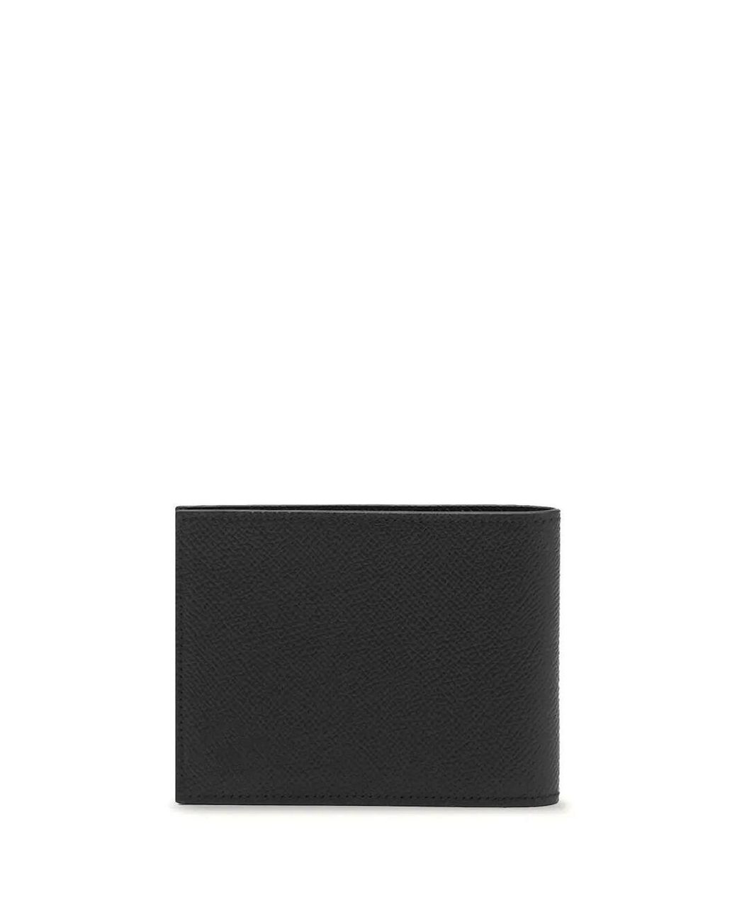 Ferragamo Black Micro Gancio Leather Wallet for men