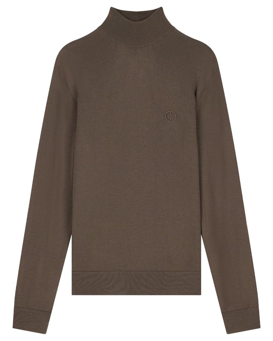 Giorgio Armani Brown Slim-Fit Sweater for men