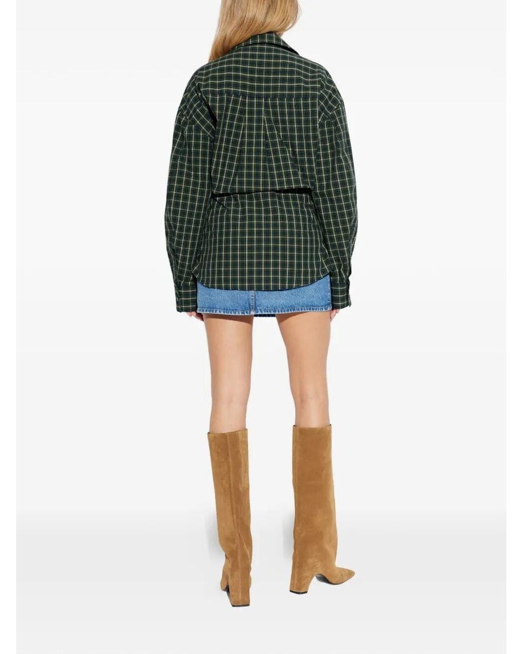 Alexander Wang Green Pre-Styled Wrap Mini Dress