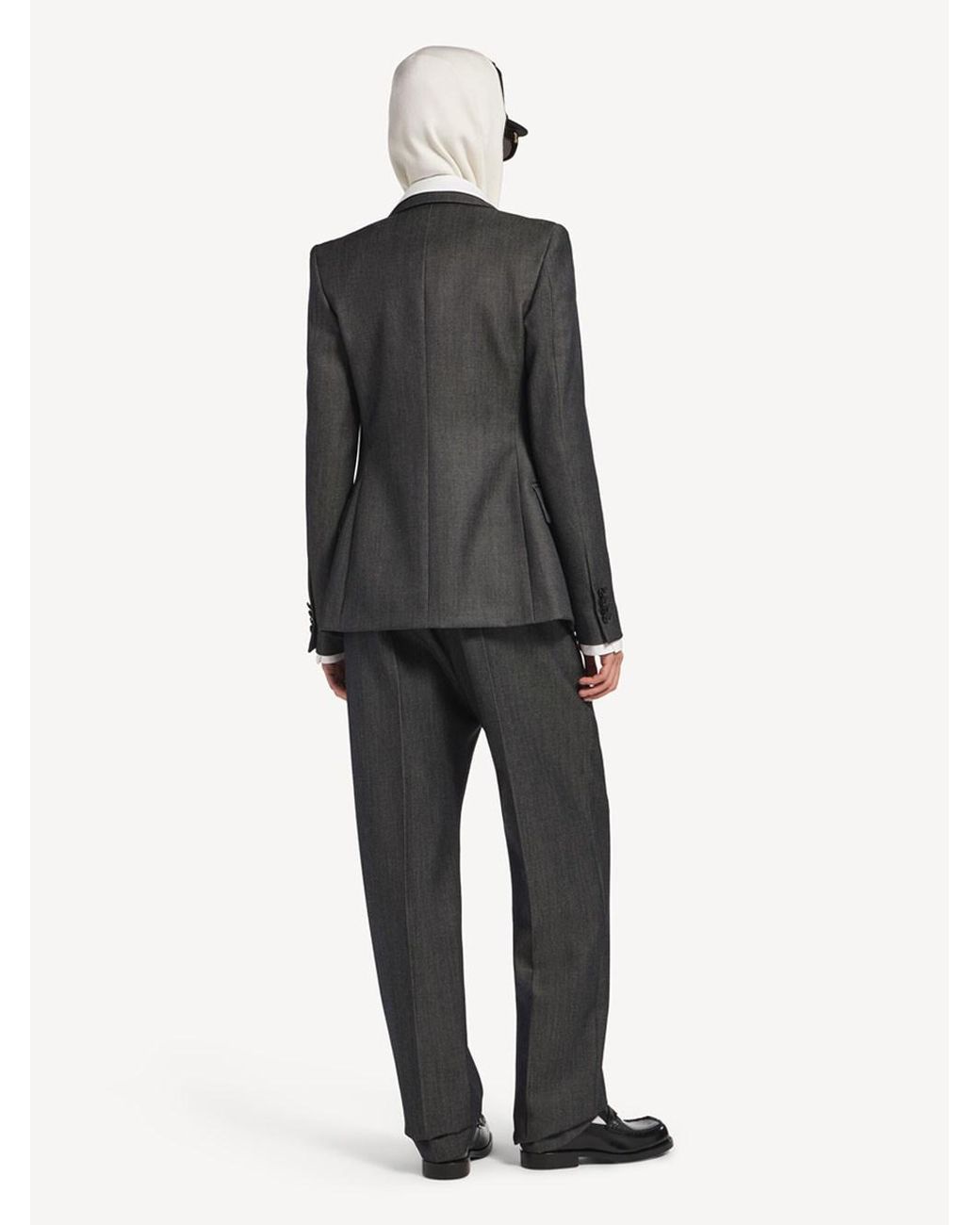 Balenciaga Gray Double-Breasted Tailored Jacket