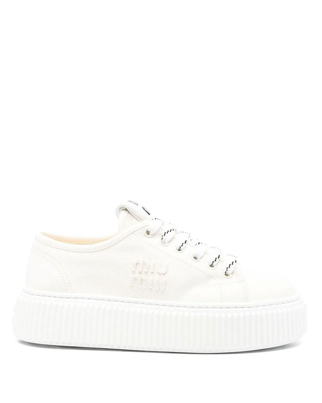 Miu Miu White Logo Sneakers
