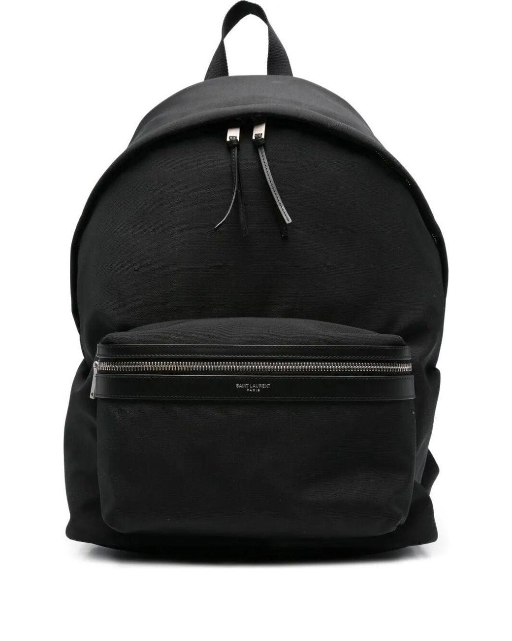 Saint Laurent Black City Canvas Backpack for men