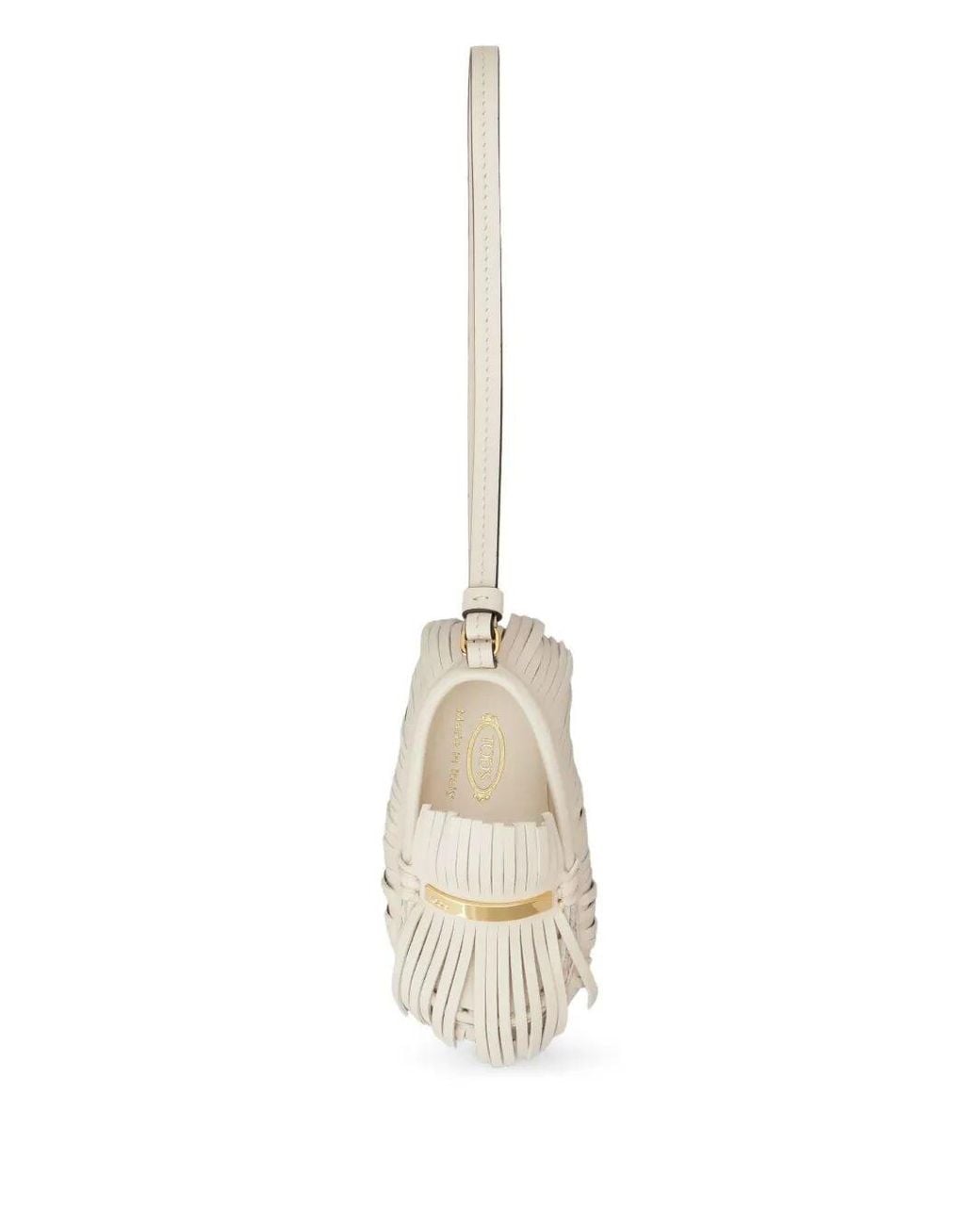 Tod's White Leather Gommino Charm
