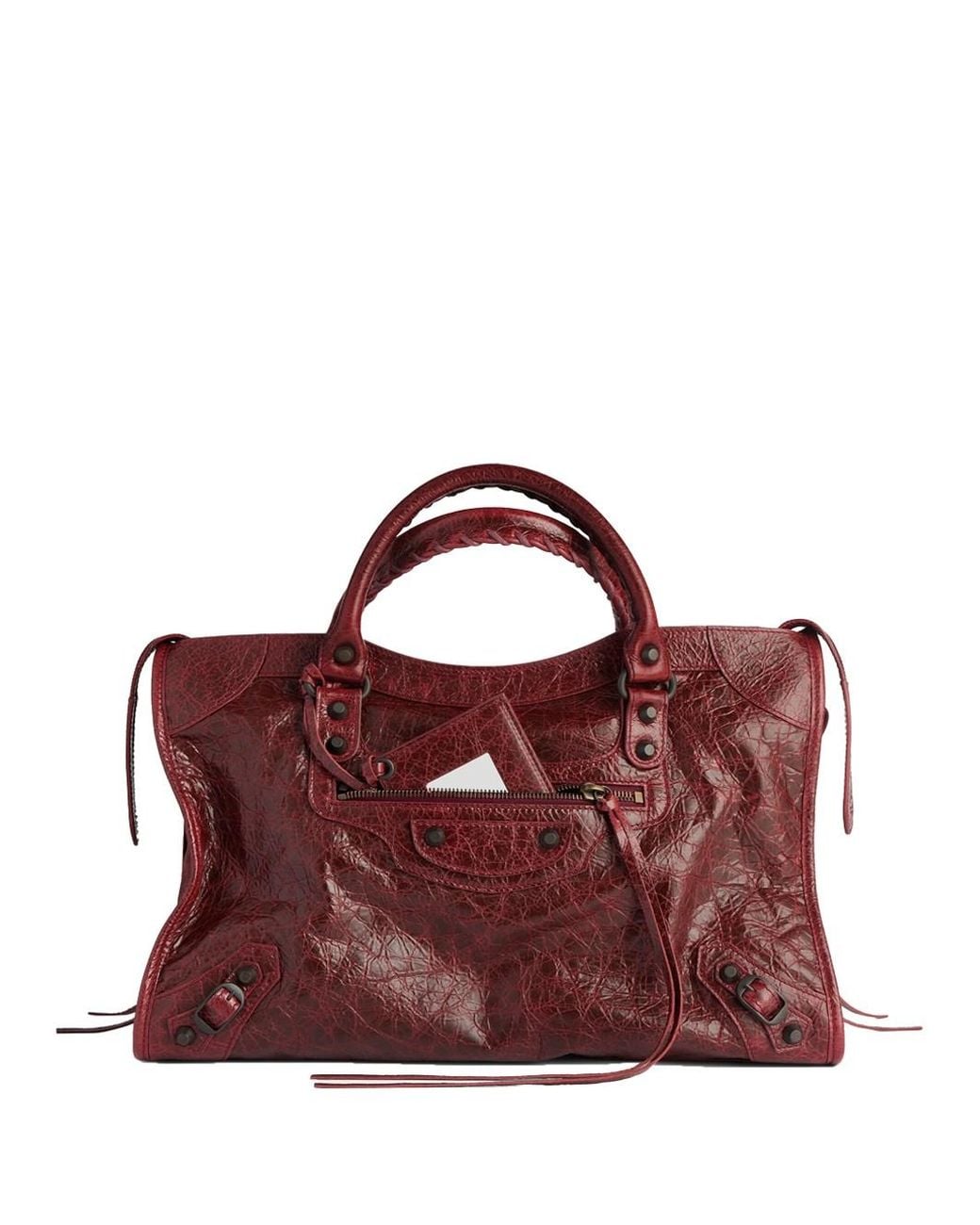 Balenciaga Purple Arena Le City Medium Leather Bag