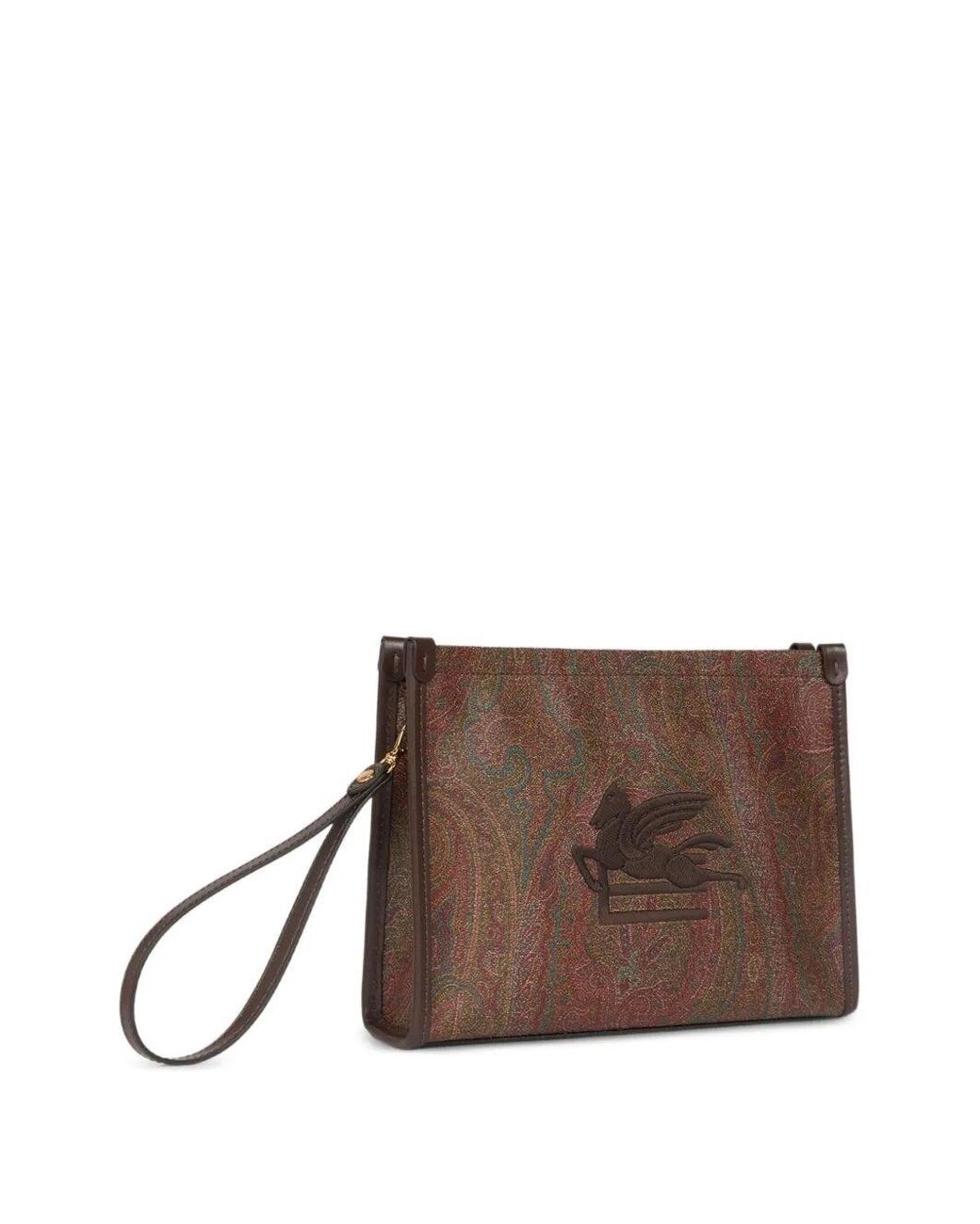 Etro Brown Medium 'Arnica' Clutch Bag
