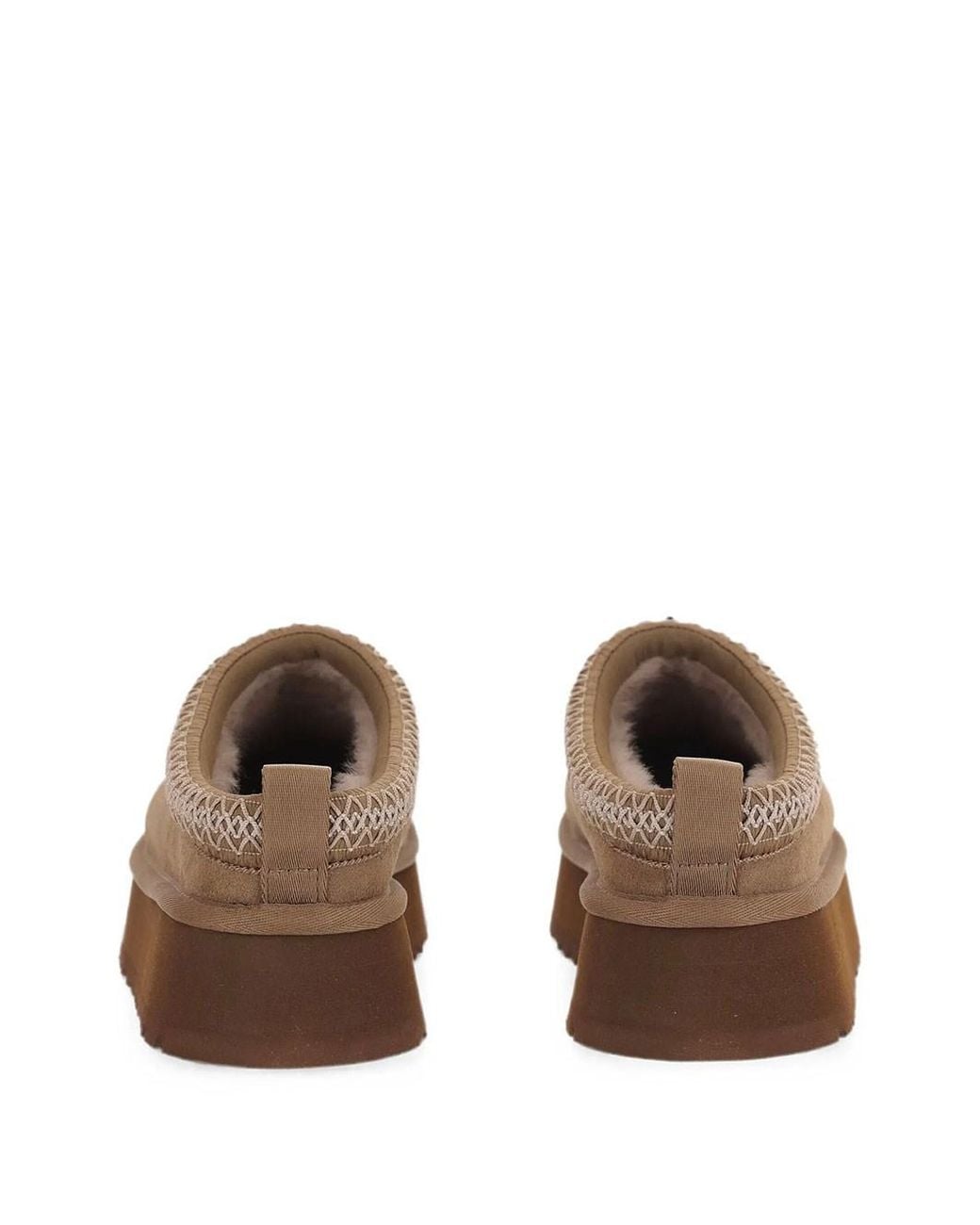 Ugg Brown Tazz Ii Platform Slippers With Braid