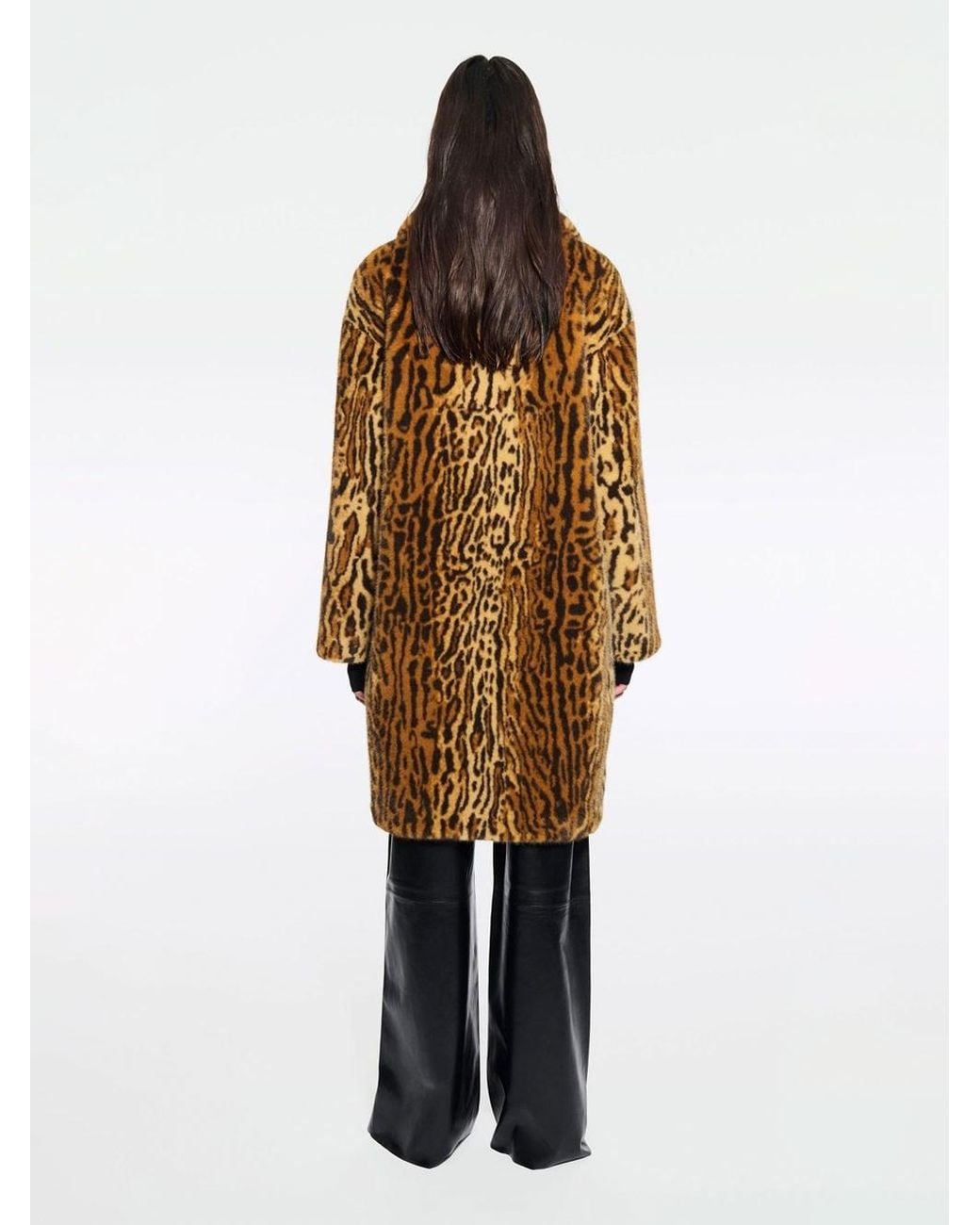 Stand Studio Natural Camille Faux Fur Cocoon Coat Clothing