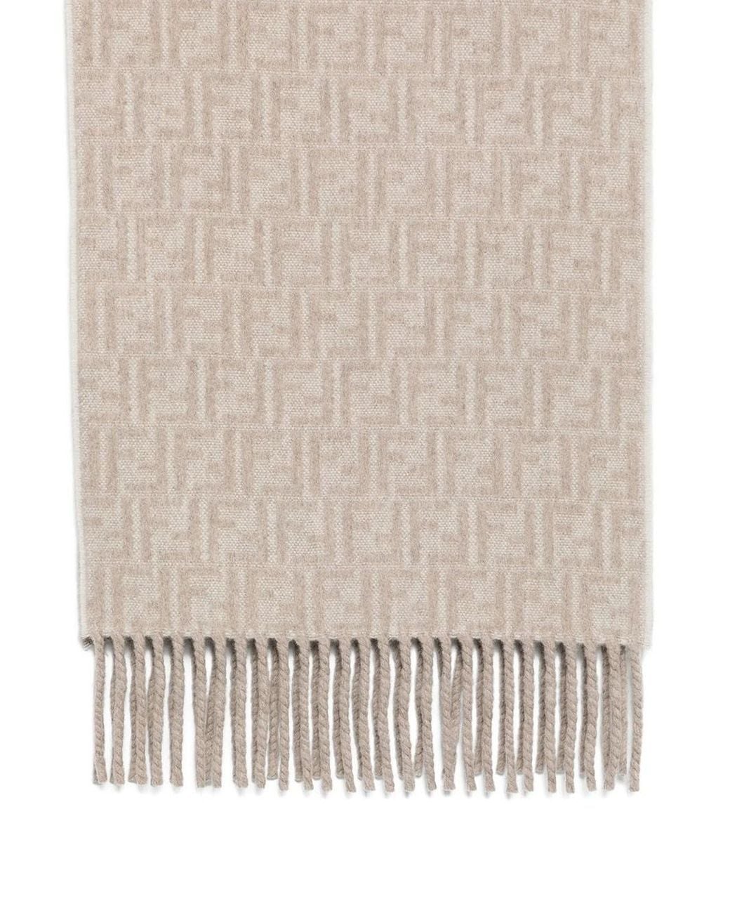 Fendi White Ff Scarf