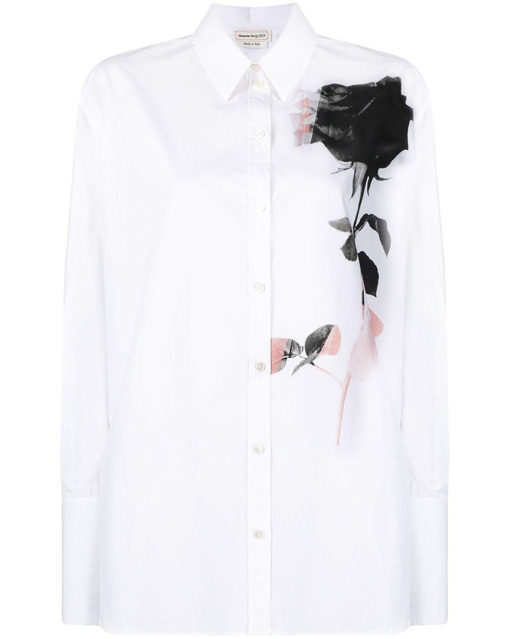 Alexander McQueen Cotton Shirt in White - Lyst