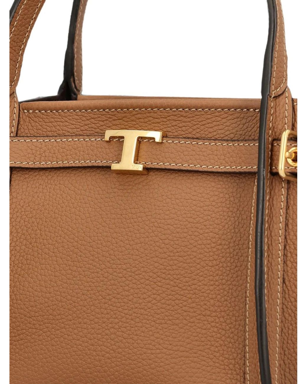 Tod's Brown Borsa Shopping T Signature