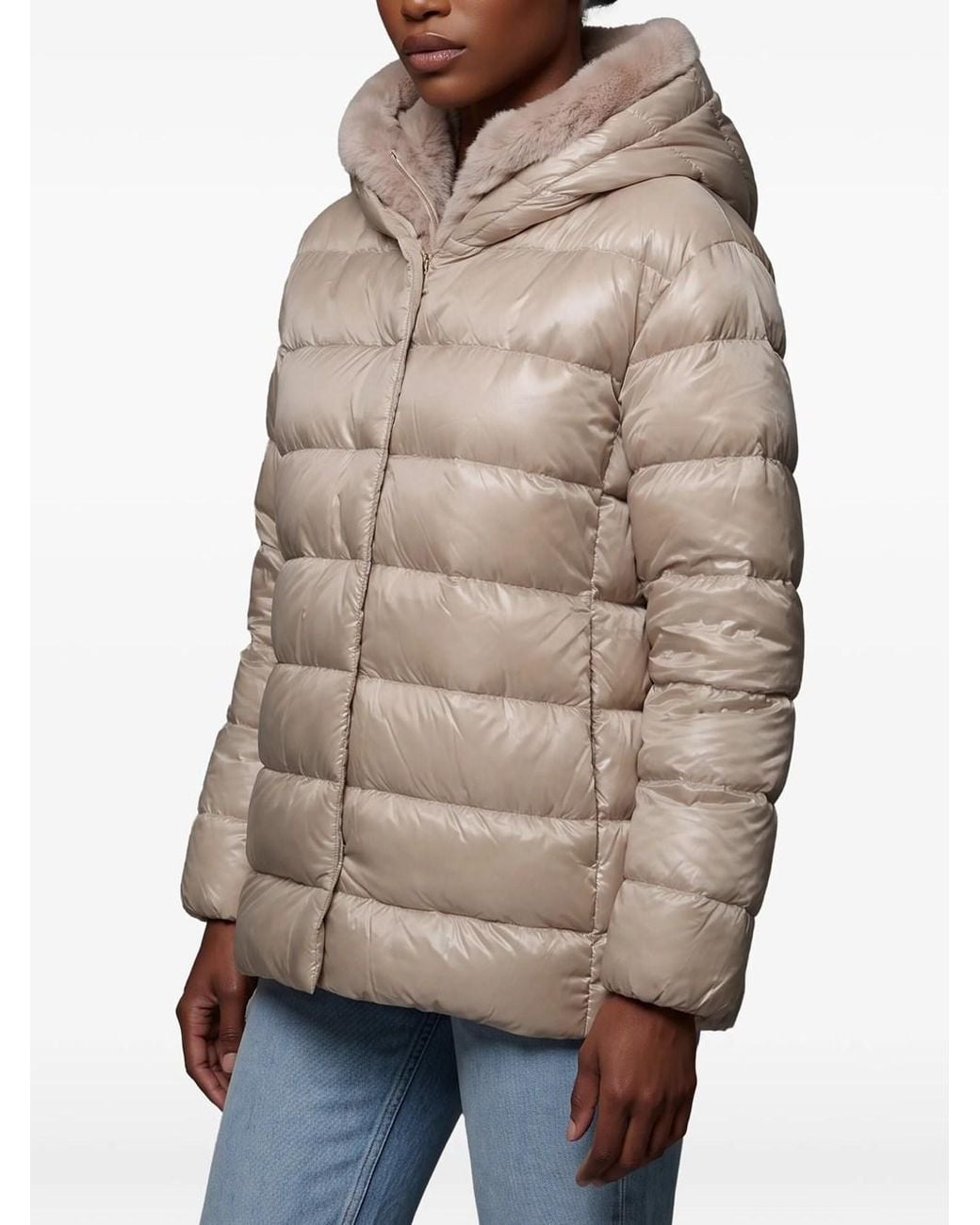 Herno Natural Padded Jacket With Zip