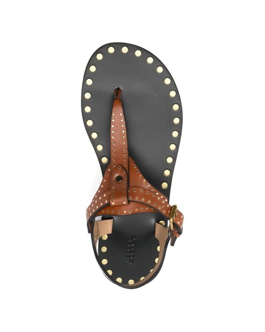 Isabel Marant Natural Joonya Leather Thong Sandals
